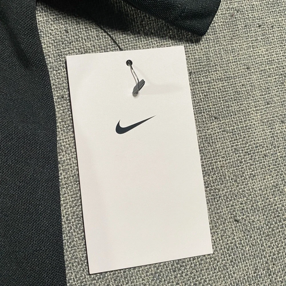NWT Nike Golf Polo Shirt Mens 2XL Black Wicking Stretch Short Sleeve Performance